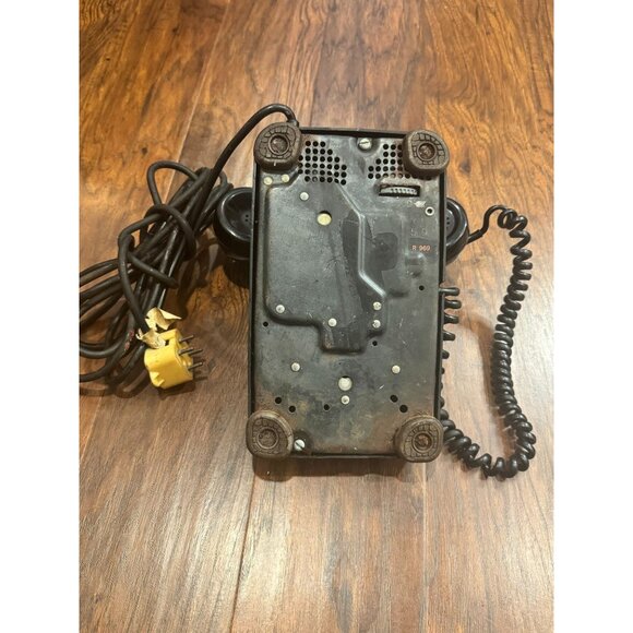 VTG Bell System Western Electric Black Rotary Dial Telephone 60s Phone UNTESTED - Picture 2 of 13